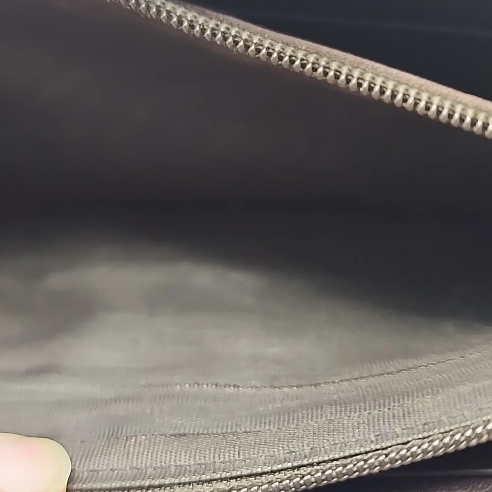 Gucci Dark Brown GG Embossed Leather Wallet Guccissima With‎ COA